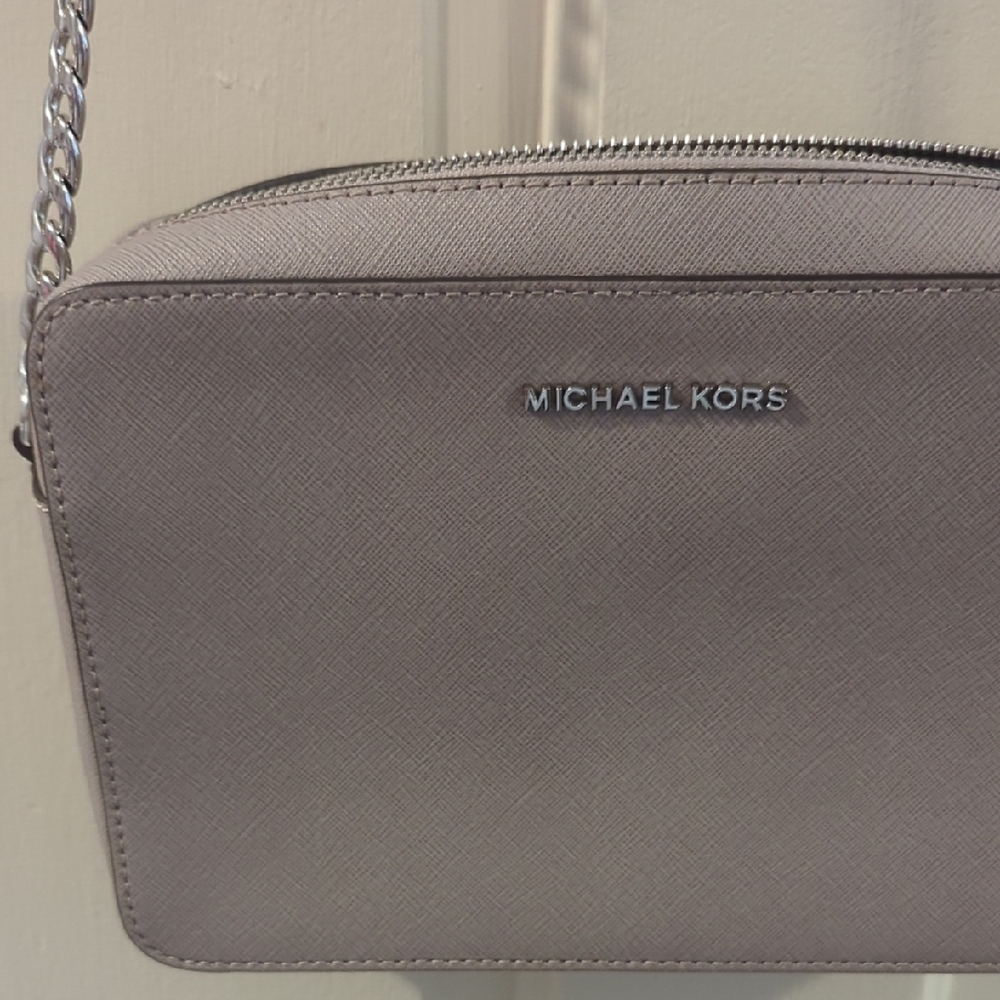 MICHAEL KORS grey leather bag